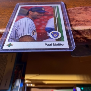 1989 upper deck Paul molitor baseball card 