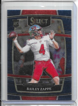 Bailey Zappe 2022 Select Draft #10 Rookie Card