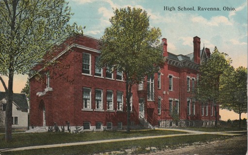Vintage Used Postcard: 1913 High School, Revanna, OH