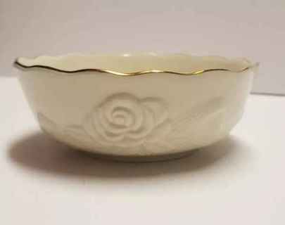 Lenox 24k Gold Trimmed Rose Bowl