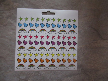 MINI sheet of LOVE, STARS & RAINBOWS stickers