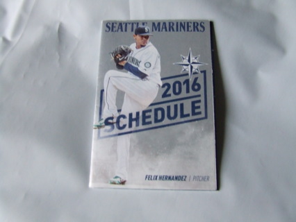 2016 Seattle Mariners Pocket Baseball Schedule 