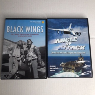 Lot of 2 DVDs Black Wings & Angle of Attack Military History Aviation Jets Planes