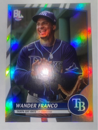 2023 Topps Big League Baseball Card #225 Uncommon Foil Wander Franco Rays