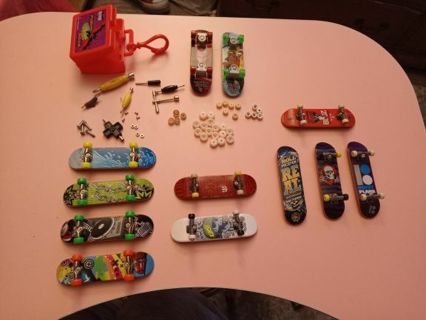 Tech Deck & other small toy SK8 boards with tools (used)