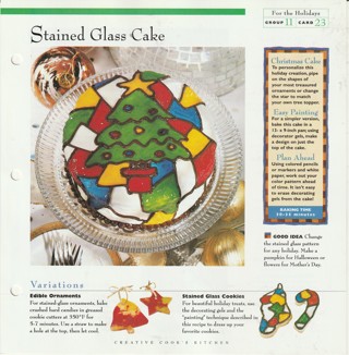 Baking For the Holidays Leaflet: Stained Glass Cake