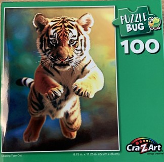 PUZZLEBUG PUZZLE~LEAPING TIGER CUB~100 PIECES~FREE SHIPPING!