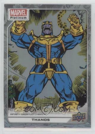 THANOS 2023 MARVEL PLATINUM CHROME HIGH SERIES INFINITY GAUNTLET COMIC IMAGE CARD