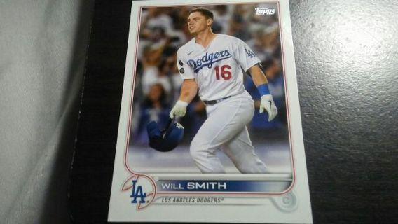 2022 TOPPS SERIES 1 WILL SMITH LOS ANGELES DODGERS BASEBALL CARD# 83