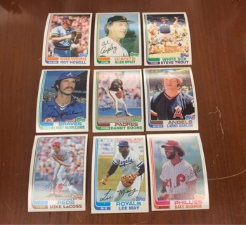 1982 Topps Baseball miscellaneous card lot 