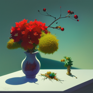 Listia Digital Collectible: Beautiful Flowers In Vintage Vase