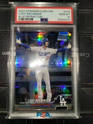 2022 Stadium Club Chrome Cody Belinger #276 Blue Refractor #/199 Psa 10 (Pop 1)