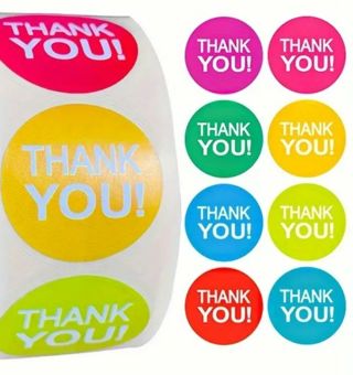 ➡️⭕NEW⭕(8) 1.5" THANK YOU STICKERS!!⭕