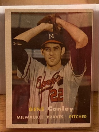 1957 Topps Gene Conley baseball card 