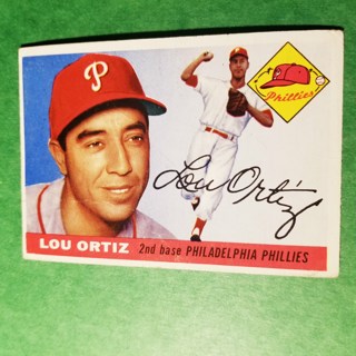 1955 - TOPPS BASEBALL CARD NO. 114 - LOU ORTIZ - PHILLIES