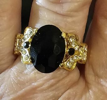 Size 11 Black Sapphire Ring