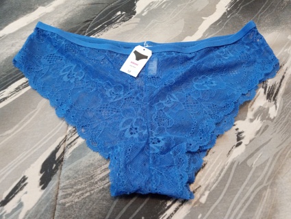 1 New Women's Sheer Blue Pantie- Size Medium 