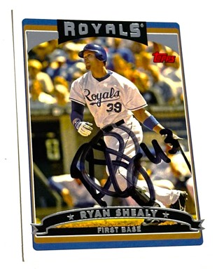 Autographed 2006 Topps Update Kansas City Royals Baseball Card #98 Ryan Shealy