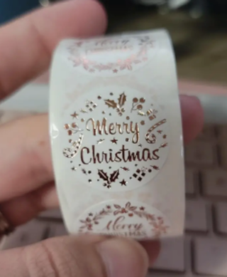 Free: 50 Rose Gold Christmas Stickers - Stickers - Listia.com Auctions
