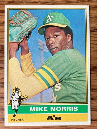 1976 Topps Mike Norris baseball card . 