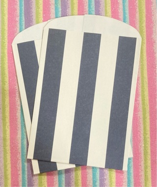 Blue and white striped mini craft sacks 