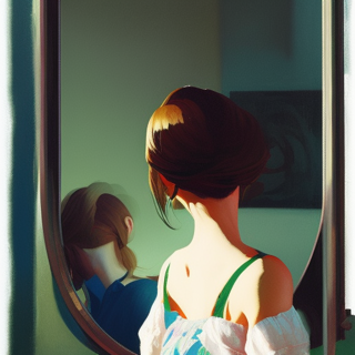 Listia Digital Collectible: Girl in mirror