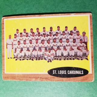 1962 - TOPPS BASEBALL CARD NO. 61 - ST. LOUIS TEAM- CARDINALS