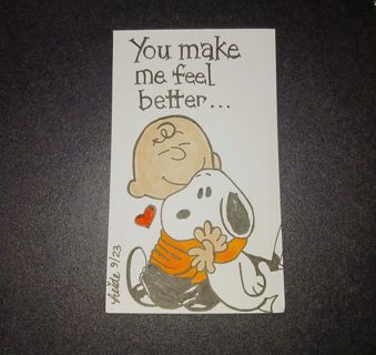 Art Card - Charlie & Snoopy (Peanuts)