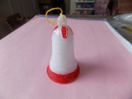 Vintage 2 1/2 tall look of milk glass bell shape ornament