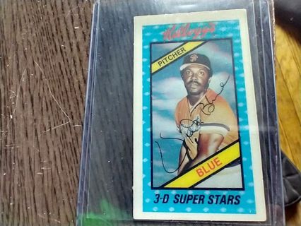 Vida Blue Kellogg's 3D card 1980