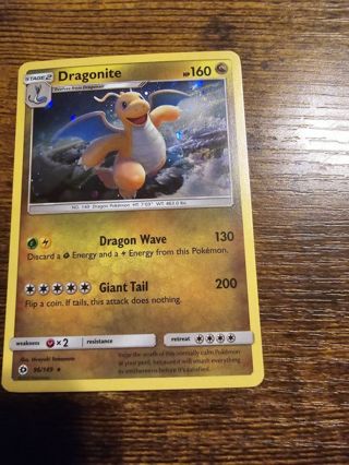 Pokemon Dragonite holo rare card 96/149