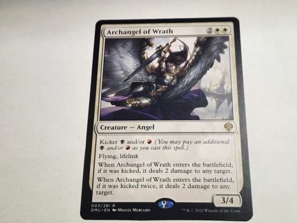 Magic the gathering mtg Archangel of Wrath rare card Dominaria United