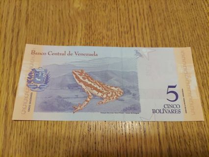 Venezuela 5 Bolivars Note