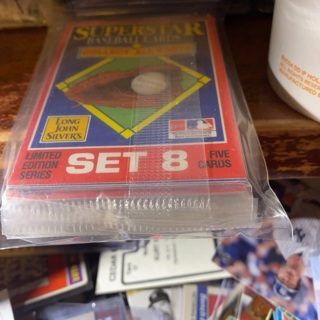 (5) 1990 long John silvers superstar baseball card set num 8