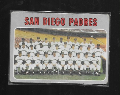 1970 TOPPS PADRES TEAM CARD #657