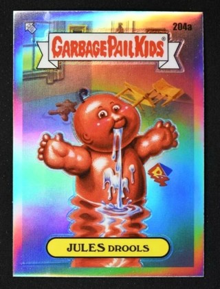 Garbage Pail Kids CHROME Series 5 - Jules Drools #204a REFRACTOR Foil 2022