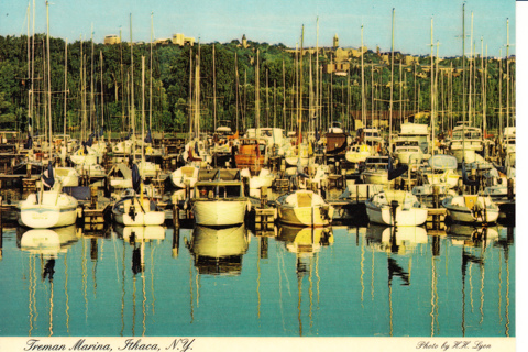 Vintage Postcard Treman Marina, Ithaca, NY