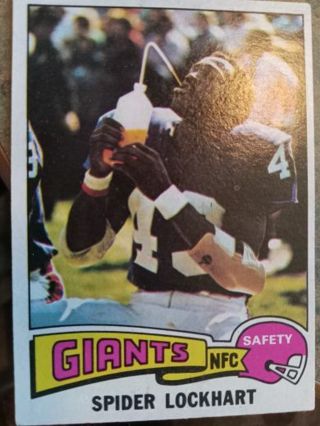 1975 TOPPS SPIDER LOCKHART NEW YORK GIANTS FOOTBALL CARD# 227