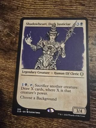 Magic the gathering mtg Shadowheart Dark Justicar rare card Baldurs Gate