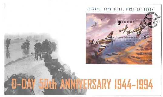 1994 Guernsey Sc530 D-day 50th Anniversary S/S FDC