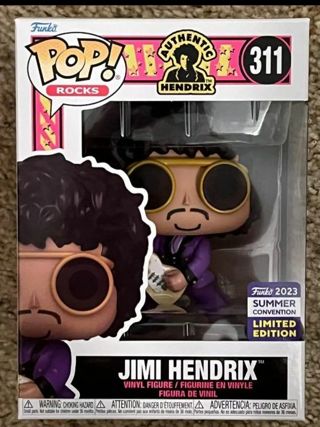 Funko Pop! Jimi Hendrix #311 - 2023 Summer Convention - Purple Haze Brand New