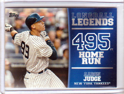 Aaron Judge, 2018 Topps Longball Legends 495 HR Card #LL-1, New York Yankees, (L4