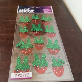 Sticko dimensional strawberry stickers 