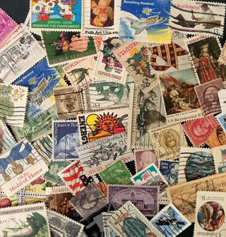 (85) Stamps Mixed Random Hinged Used Collectible Postage Stamps 