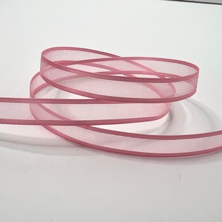 Pink Organdy Satin Edge 3/8” Wide Ribbon 