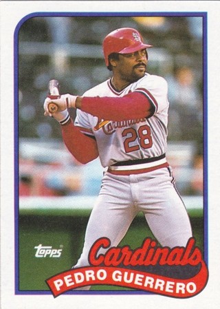 Pedro Guerrero 1989 Topps St. Louis Cardinals