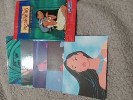 Lot #5: 5 Pocahontas Trading Card and 1 empty pack