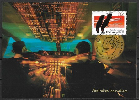 2004 Australia Sc2239 Australian Innovations: Black Box Flight Recorder maxi card