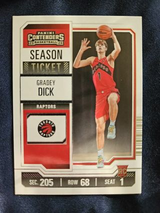 2023-24 Panini Contenders Rookie Gradey Dick