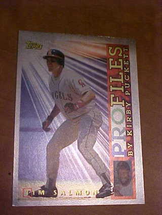 1996 Topps Tim Salmon Profiles Baseball Card, California AngelsCard #AL-30